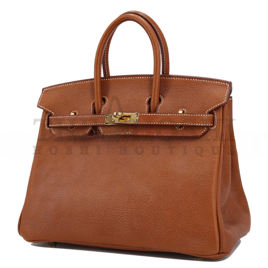 H**me5 BIRKIN 25 SADDLE LEATHER GOLDEN BROWN GOLD BUCKLE BAG 9012863189 (25*20*13cm) Master Quality